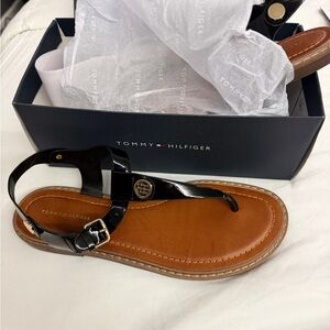 Tommy Hilfiger Black patent leather worn once